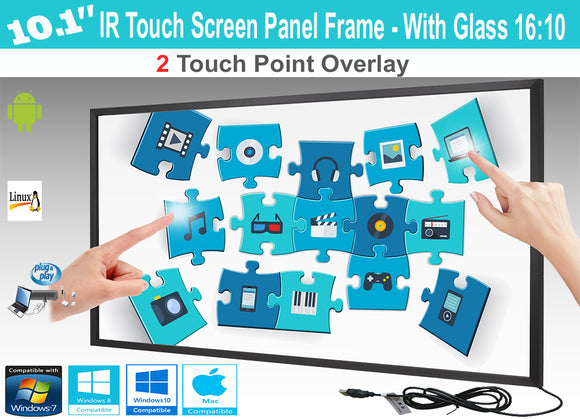 LCD/LED 2 Touch IR Overlay Touch Screen Frame Panel 10.1