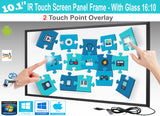 LCD/LED 2 Touch IR Overlay Touch Screen Frame Panel 10.1" -w/ Glass