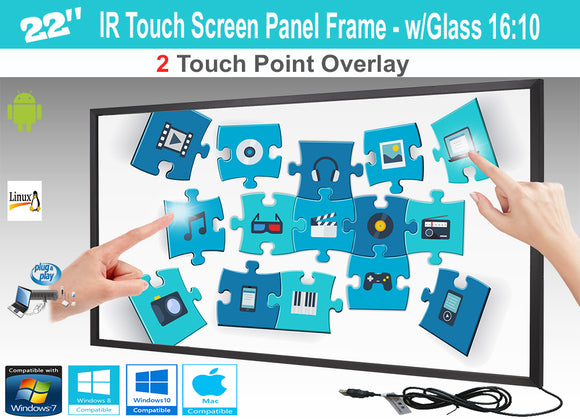LCD/LED 2 Touch IR Overlay Touch Screen Frame Panel 22