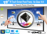 LCD/LED 10 Touch IR Overlay Touch Screen Frame Panel Interactive 72" - No Glass 16:9