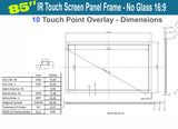 LCD/LED 10 Touch IR Overlay Touch Screen Frame Panel Interactive 85" - No Glass 16:9